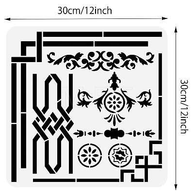 PET Hollow Out Drawing Painting Stencils DIY-WH0418-0010-1