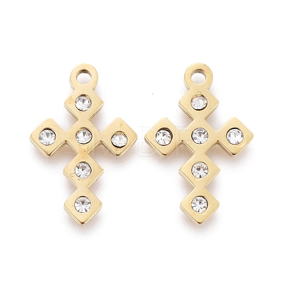 316 Surgical Stainless Steel Tiny Cross Charms STAS-F256-020G-1