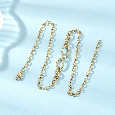 Brass Figaro Chain Cable Chain Necklaces NJEW-JN05690-1