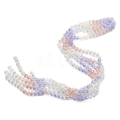 Electroplate Glass Beads Strands EGLA-D300-06-6mm-03-1