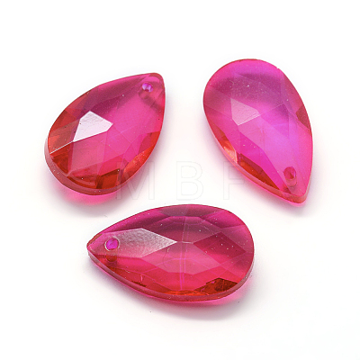 Faceted Glass Pendants GLAA-F069-L-M-1