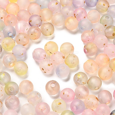 Frosted Transparent Acrylic Beads OACR-F013-13A-1