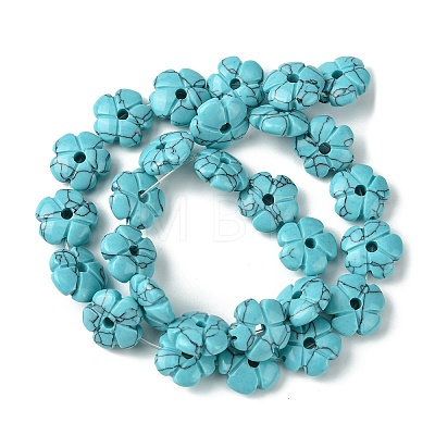 Dyed Synthetic Turquoise Beads Strands G-H023-B09-01-1