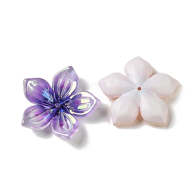 Printed Acrylic Bead Caps MACR-F087-03-1