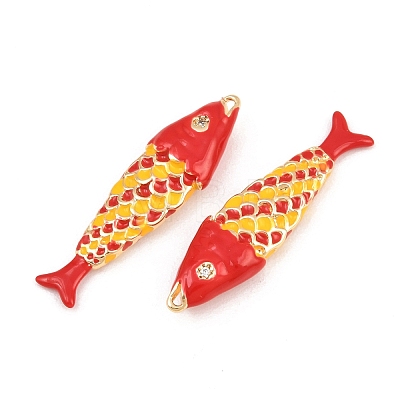 Brass Enamel Pendants KK-CBA6818-03G-02-1