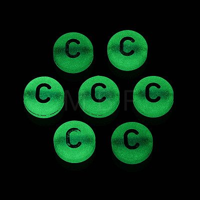 Luminous Frosted Acrylic Beads FACR-T008-02C-1