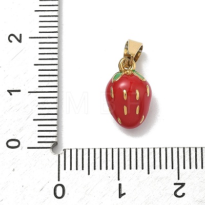 304 Stainless Steel Enamel Fruit Vegetable Charms STAS-F336-02C-G-1