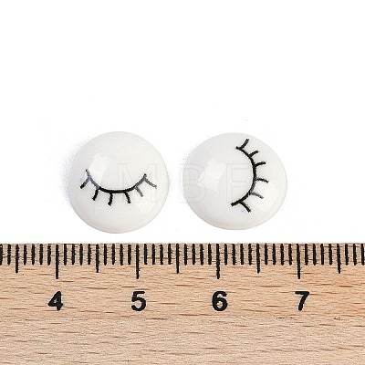 Flat Round Cartoon Resin Cabochons CRES-Q009-01D-1