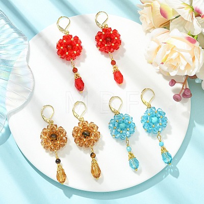 3 Pairs 3 Colors 304 Stainless Steel Leverback Dangle Earrings EJEW-MZ00734-1