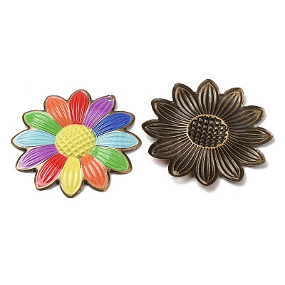 Rainbow Color Printed Iron Pendants RN-CBA3547-02C-1