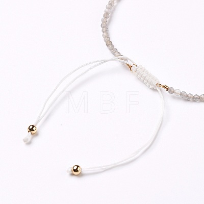 Adjustable  Nylon Thread Braided Bead Bracelets BJEW-JB05764-1