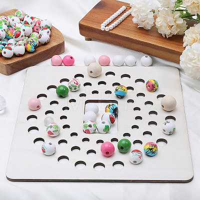 Wooden Bead Design Boards WOOD-WH0034-51-1