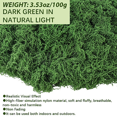 Polyester Artificial Moss DIY-CN0003-92C-1