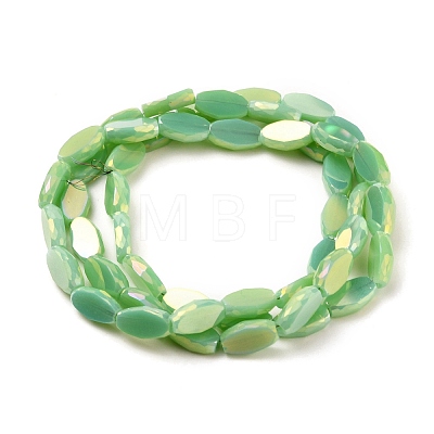 Electroplate Opaque Glass Beads Strands EGLA-J150-A-FR02-1