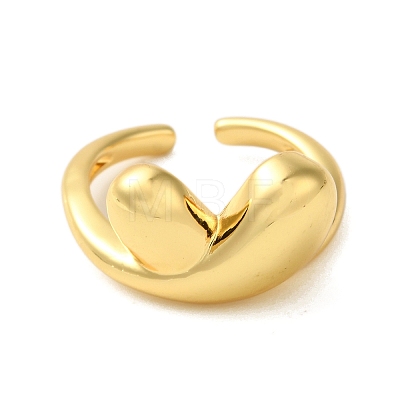 Brass Open Cuff Rings for Women RJEW-A048-24G-1