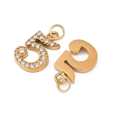 304 Stainless Steel Rhinestone Pendants STAS-N133-03F-G-1