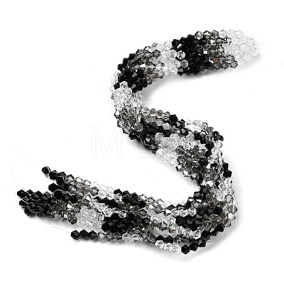 Transparent Gradient Color Glass Beads Strands GLAA-F131-01B-05-1