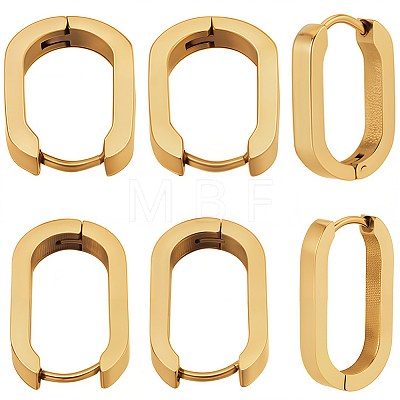 8 Pairs 2 Colors 304 Stainless Steel Huggie Hoop Earrings STAS-SC0021-28G-1