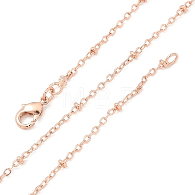 2mm Rack Plating Brass Satellite Chain Necklaces for Women Men MAK-L044-11RG-1