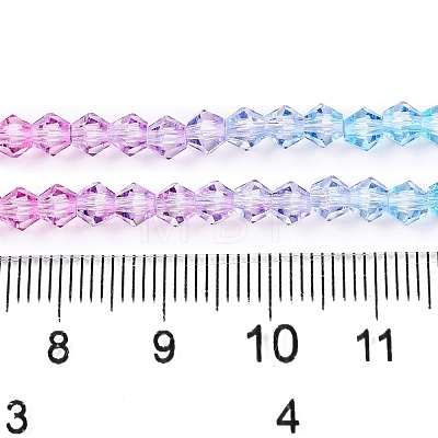 Gradient Color Baking Painted Glass Bead Strands DGLA-A039-T2mm-A06-1