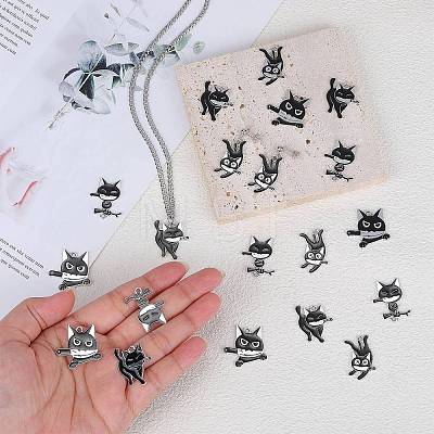 20Pcs 4 Style Alloy Enamel Pendants ENAM-SZ0004-32-1