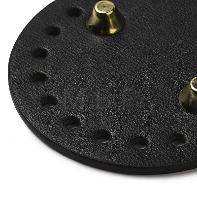 PU Leather Oval Long Bottom for Knitting Bag DIY-K079-01C-1