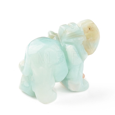 Elephant Natural Gemstone Figurine Display Decoration G-F737-02B-1