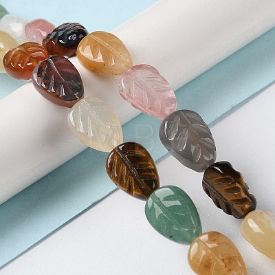 Natural & Synthetic Mixed Gemstone Beads Strands G-M418-A08-01-1