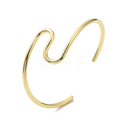 Rack Plating Brass Cuff Bangles BJEW-A137-09G-1