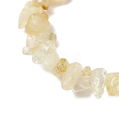Natural Citrine Stretch Bracelets BJEW-JB11147-03-1