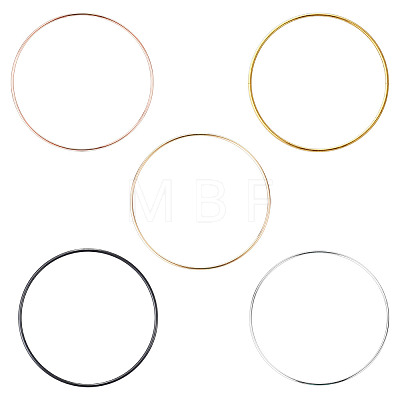 5Pcs 5 Colors Iron Rings FIND-TA0011-10-1