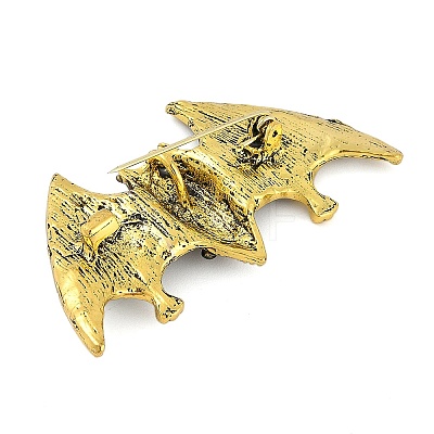 Bat Alloy Rhinestone Brooches JEWB-S030-01-1