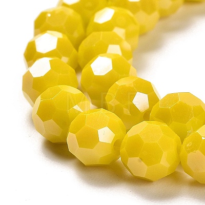 Electroplate Opaque Glass Beads Strands EGLA-A035-P8mm-A04-1