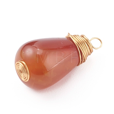 Natural Crackle Agate Pendant PALLOY-JF00640-1