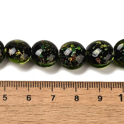 Handmade Dichroic Foil Glass Beads Strands DICH-U001-11H-1