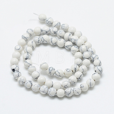 Synthetic Howlite Beads Strands G-T053-10mm-01-1-1