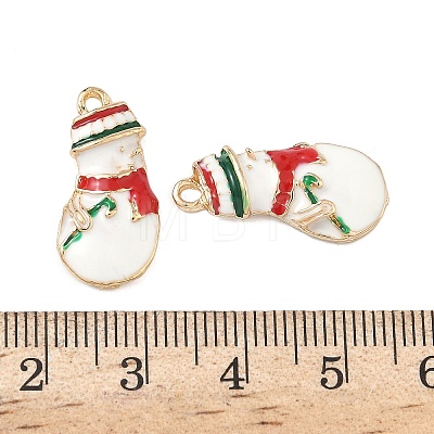 Christmas Alloy Enamel Pendants ENAM-I073-03G-1
