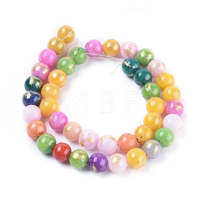 Natural Mashan Jade Beads Strands G-F670-A16-6mm-1