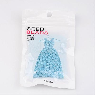 DIY Craft Beads 6/0 Ceylon Round Glass Seed Beads X-SEED-A011-4mm-143-1