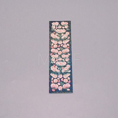 Colorful 3D Rose Laser Flash Stickers DIY-WH0302-15B-1