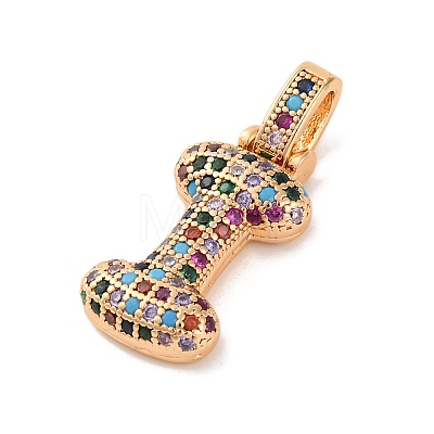 Brass Micro Pave Cubic Zirconia Pendants KK-C076-29I-G02-1