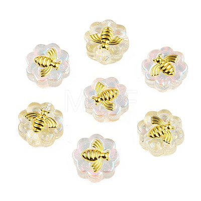 Electroplate Transparent Glass Beads LAMP-N032-03-D01-1