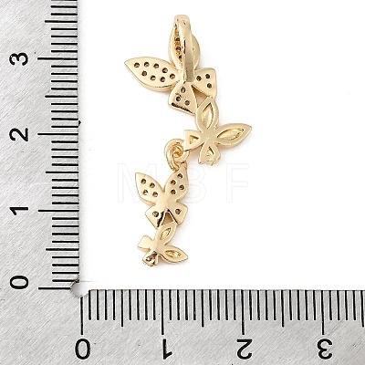 Brass Micro Pave Cubic Zirconia Pendants KK-C141-04KCG-1