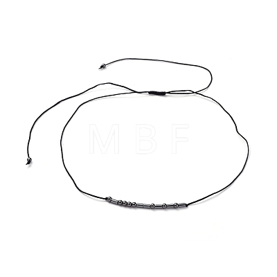 Adjustable Non-magnetic Synthetic Hematite Necklaces NJEW-JN02704-02-1