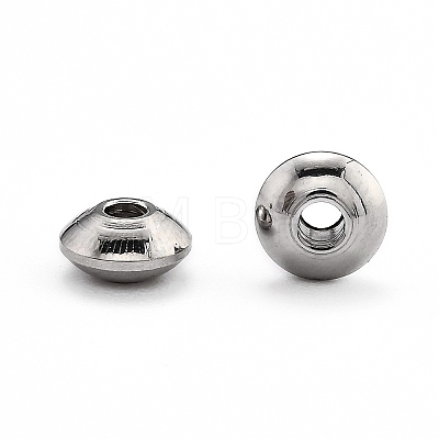 Flat Round 304 Stainless Steel Spacer Beads STAS-M252-02-1