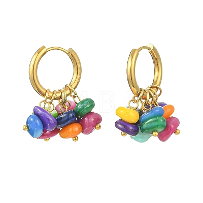 Natural Freshwater Shell Beads Chandelier Earrings EJEW-JE07029-1