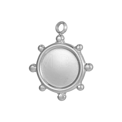 304 Stainless Steel Pendants Cabochon Setting STAS-OY009-60P-1