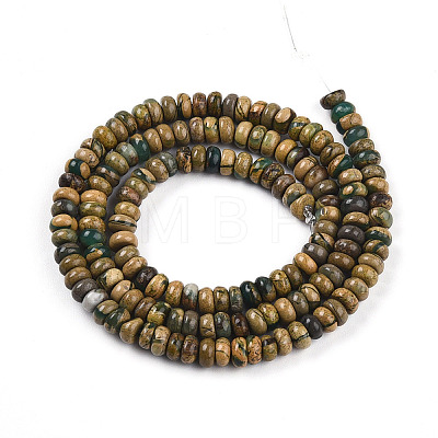 Natural Verdite Stone Beads Strands G-T140-72B-1