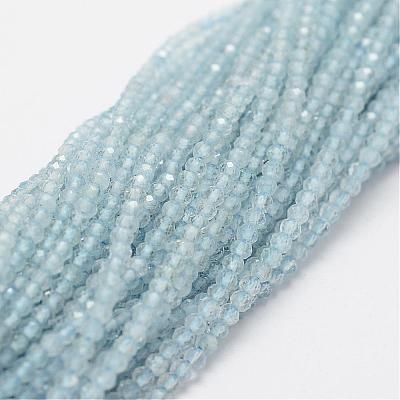 Natural Aquamarine Bead Strands G-P270-2mm-15-1