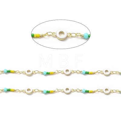 Handmade Glass Beaded Chains CHC-I045-02G-1